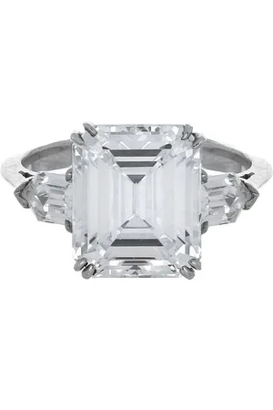 FANTASIA BY DESERIO Kubisk zirkonia ring i 14 karat hvidguld
