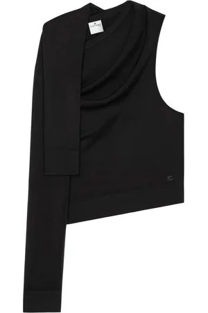 Courrèges Strikket top med off-shoulder-snit