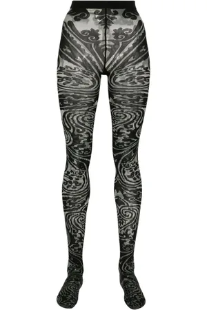 Wolford X ETRO Body Tattoo tights i jacquard
