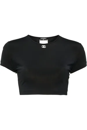 CHANEL Cropped T-shirt fra 1995