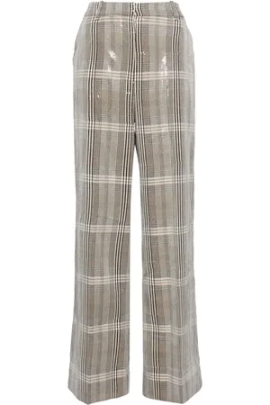 3.1 Phillip Lim Skotskternede bukser med pailletter