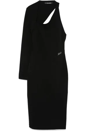 Karl Lagerfeld Asymmetrisk midi-kjole i jersey