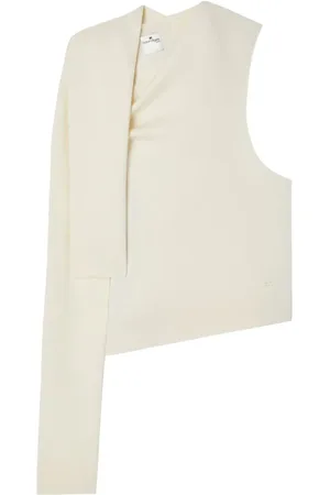 Courrèges Strikket top med off-shoulder-snit