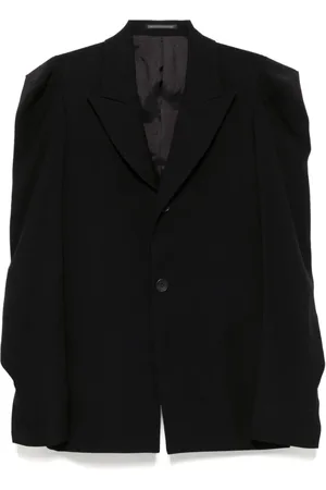 YOHJI YAMAMOTO Jakke med ærmer i beskadiget gabardine