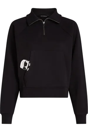 Karl Lagerfeld Ikon peak-a-boo sweatshirt med kort lynlås
