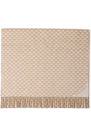 Prada Tørklæde i uld og kashmir med jacquard-logo