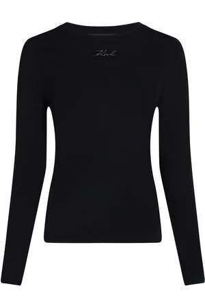 Karl Lagerfeld T-shirt med logobroderi