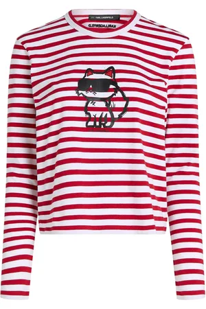 Karl Lagerfeld Ikon T-shirt med striber
