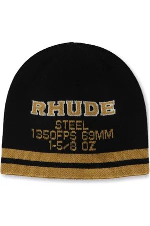 Rhude Intarsiastrikket hue med logo