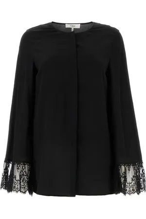 Chloé Bluse i crepe-de-chine uden krave
