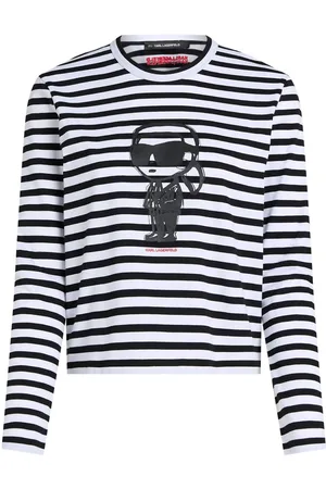 Karl Lagerfeld Stribet Ikon T-shirt