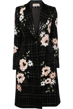 Elie saab Broderet frakke i tweed