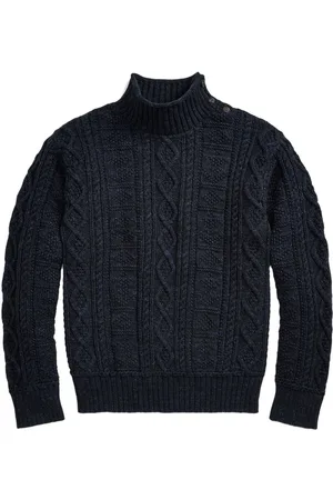 Ralph Lauren Kabelstrikket trøje med høj hals