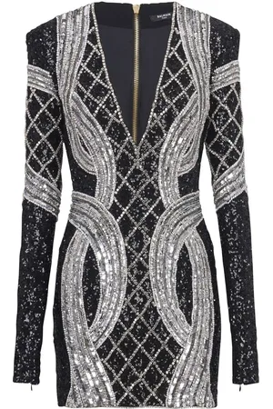 Balmain Broderet kjole