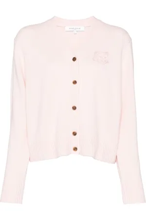 Maison Kitsuné Cardigan med Bold Fox Head-broderi