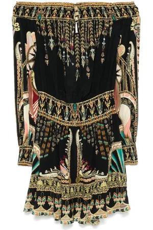 Camilla Kort kjole med off-shoulder-snit