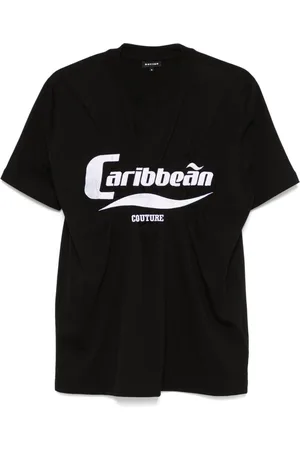 Botter Caribbean-T-shirt med rynket effekt