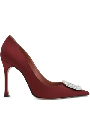 Amina Muaddi 105 mm Camelia pumps