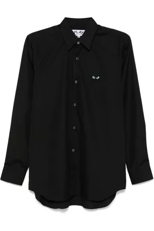 Comme des Garçons Skjorte i poplin med hjertemærke