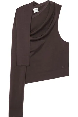 Courrèges Let strikket top med off-shoulder-snit
