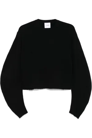 NUDE Sweater i uld med logo