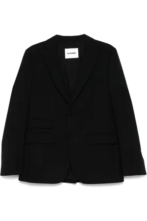 Jil Sander Blazer i uld og kanvas