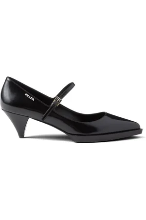 Prada 55 mm pumps i børstet læder