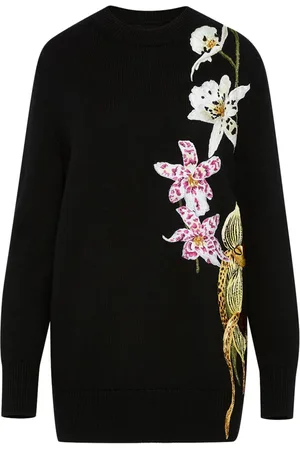 Oscar de la Renta Hæklet Orchid sweater