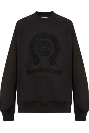 VERSACE Sweatshirt med logoapplikation