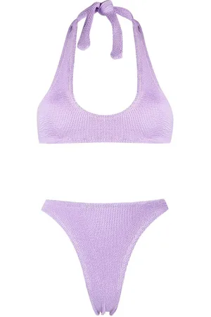 Reina Olga Pilou bikini i seersucker med halterneck