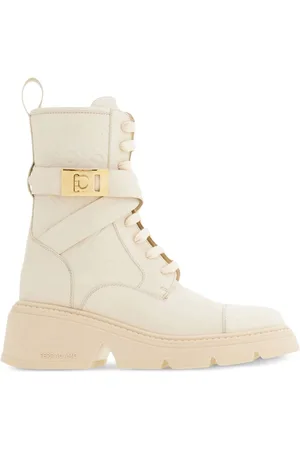 Salvatore Ferragamo Combat-støvler med monogram