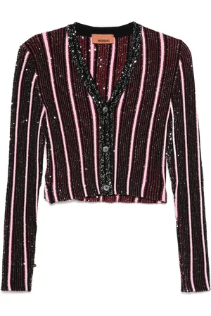 Missoni Ribbet cardigan med pailletter