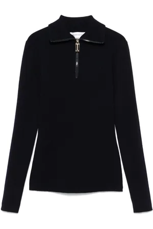 Victoria Beckham Sweater med høj hals og kort lynlås