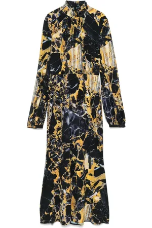 Roberto Cavalli Midi-kjole med marmortryk