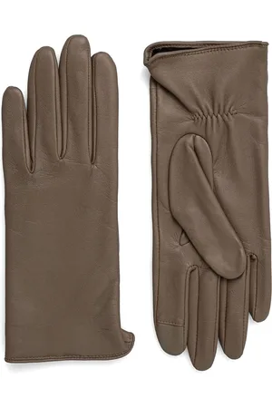 HUGO BOSS Læderhandsker med logoplade