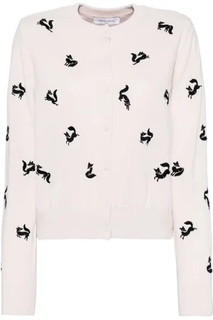 Maison Kitsuné Cardigan med rævebroderi