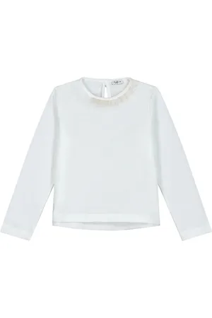 Il gufo T-shirt med flæsedetalje