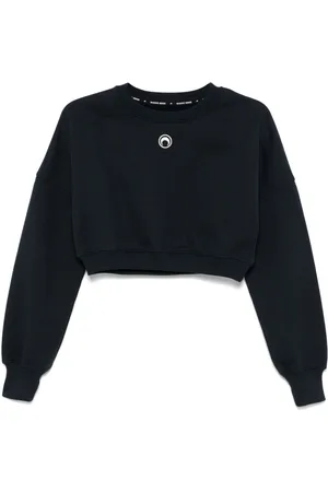 Marine Serre Cropped sweatshirt med månelogo