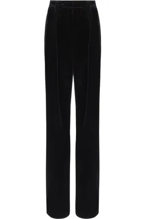 Balmain Plisserede fløjlsbukser