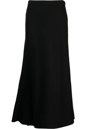 YOHJI YAMAMOTO Mellemlang Milling Serge nederdel med svaj