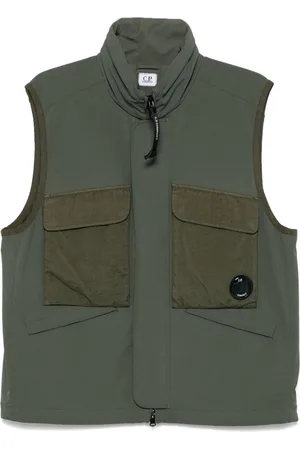 C.P. Company GD vest i shell med linsedetalje