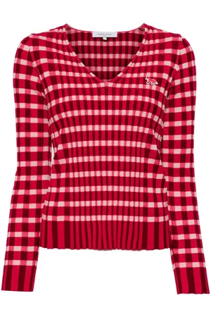 Maison Kitsuné Ternet ribstrikket trøje
