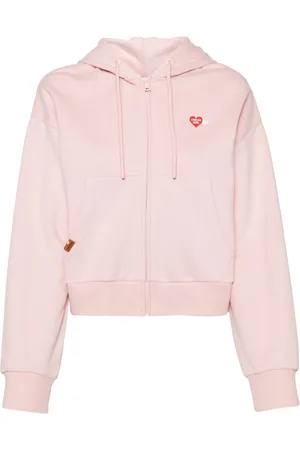 Chocoolate Cropped hættetrøje med hjerteapplikation