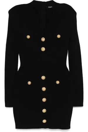 Balmain Kort strikket kjole