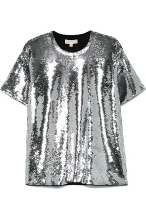 Michael Kors T-shirt i jersey med pailletter