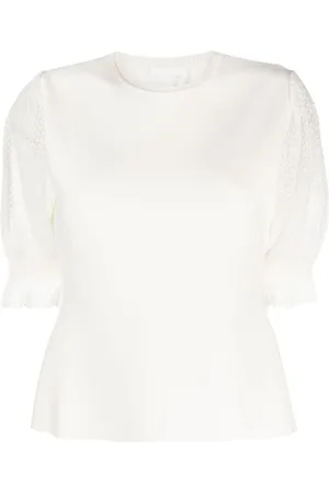 Chloé Strikket top med blondedetalje