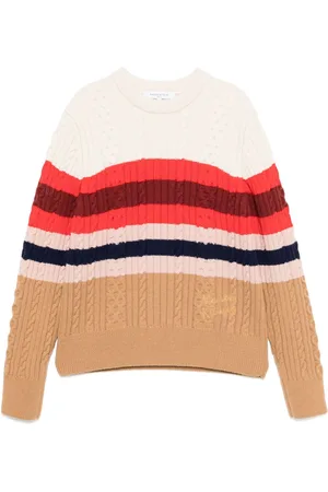 Maison Kitsuné Kabelstrikket trøje med striber