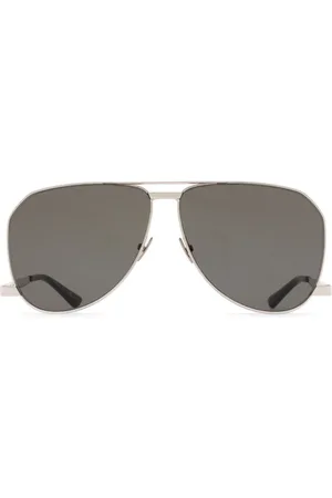 Saint Laurent Pilot-solbriller med indgraveret logo