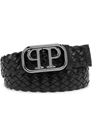 Philipp Plein Læderbælte med logospænde