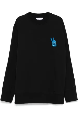 Etudes Sweatshirt med fredstegn-broderi